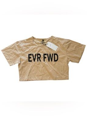 EVR FWD Crop Tee - Tan NWT